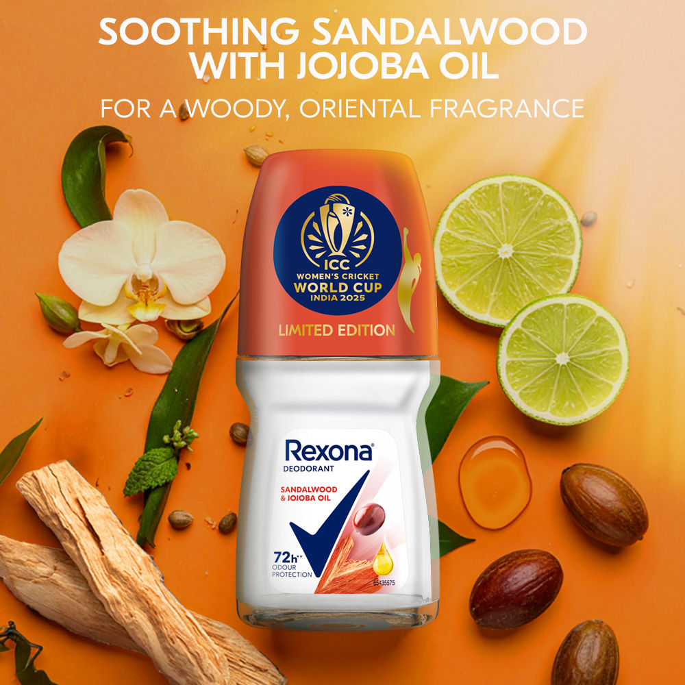 Rexona Antiperspirant Roll-On, Sandalwood & Jojoba Oil (Pack of 3) Buy at Indicrest Image 6