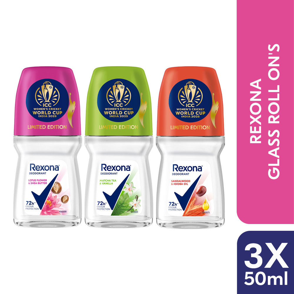 Rexona Lotus Flower & Shea Butter, Matcha Tea & Vanilla, Sandalwood & Jojoba Oil Roll-On (Pack Of 3), 3 pieces Buy at Indicrest Image 2