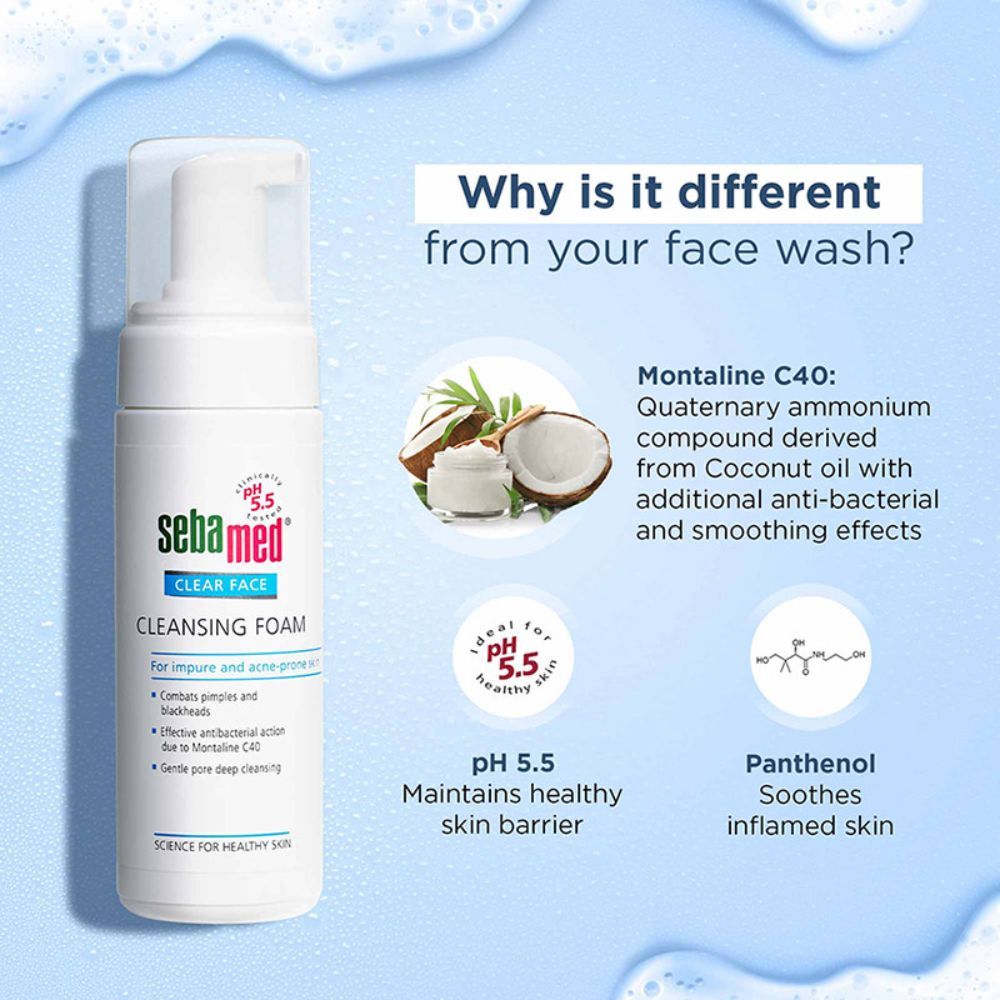 Sebamed Clear Face Cleansing Foam PH 5.5, 50ml Buy at Indicrest Image 5