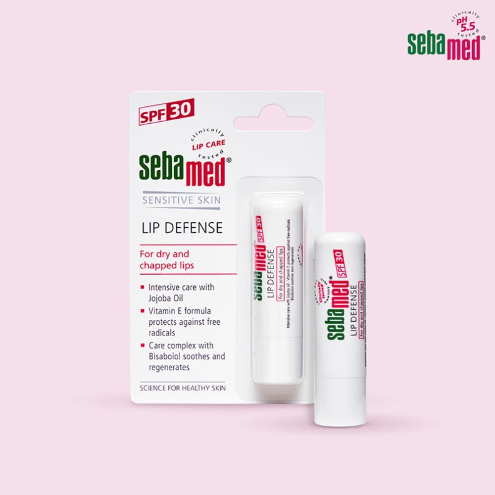Sebamed Lip Defense, For Dry And Chapped Lips, With SPF 30, With Jojoba Oil And Vitamin E, 4.8g Buy at Indicrest Image 2