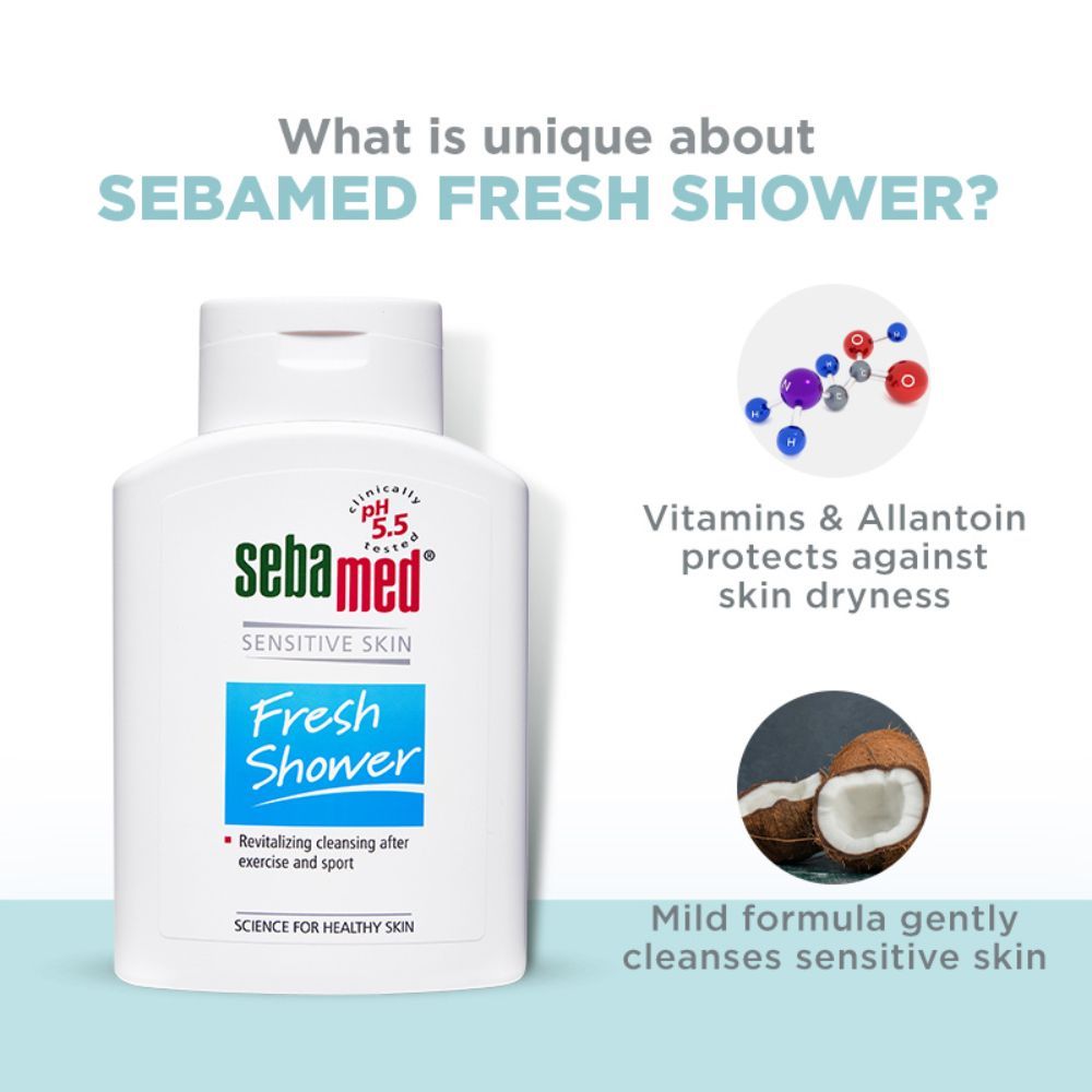 Sebamed Fresh Shower- PH 5.5- Revitalises Skin- Suitable For Sensitive Skin- For Active Lifestyle, 200ml Buy at Indicrest Image 4