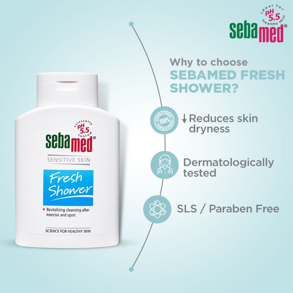 Sebamed Fresh Shower- PH 5.5- Revitalises Skin- Suitable For Sensitive Skin- For Active Lifestyle, 200ml Buy at Indicrest Image 6