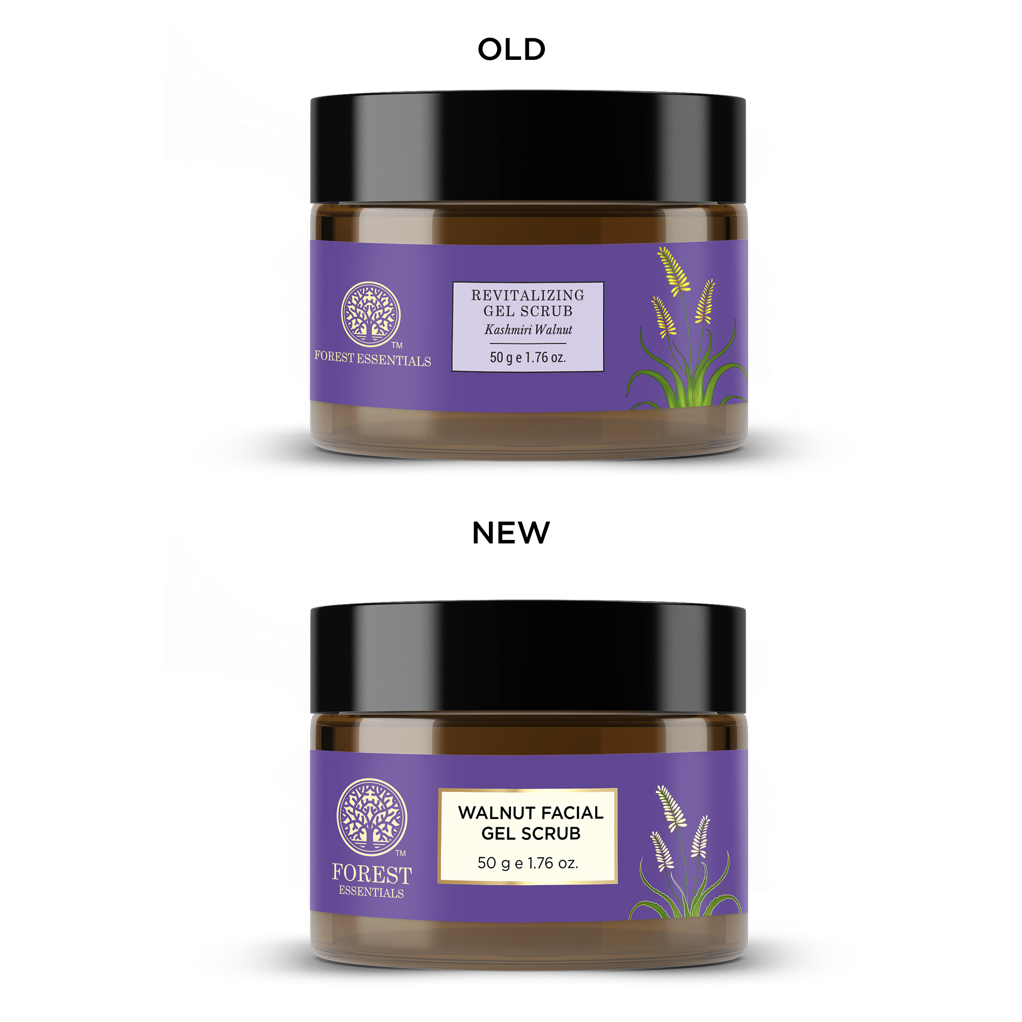 Forest Essentials Walnut Facial Gel Scrub Ayurvedic Tan Removal Walnut Scrub, 50g
