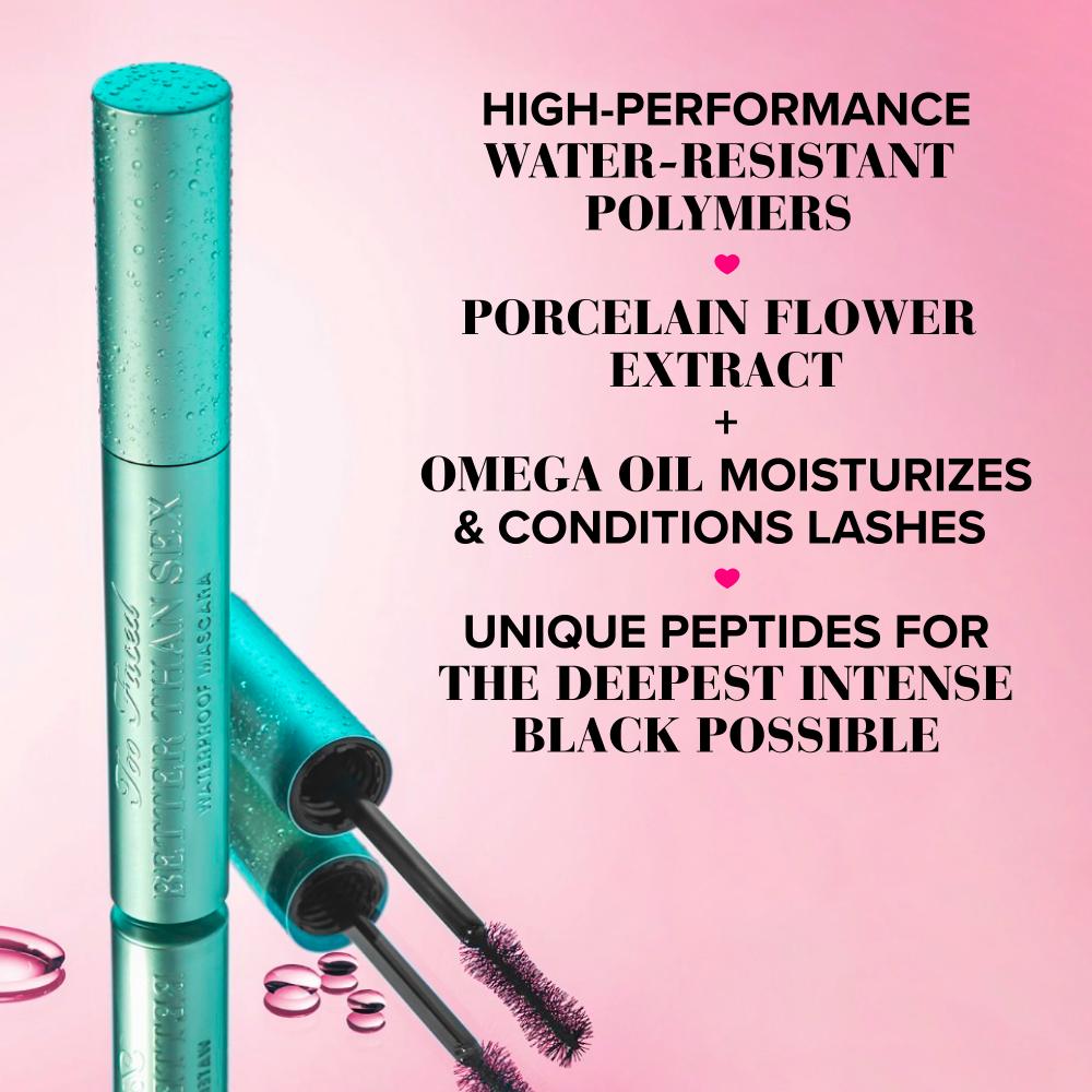 Too Faced Better Than Sex Mascara - Waterproof Black, 8ml