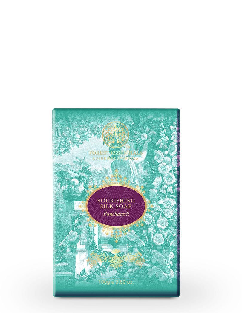 Forest Essentials Nourishing Silk Soap Panchamrit Ayurvedic Luxury Handmade Soap for Bath, 100g, Buy from Indicrest