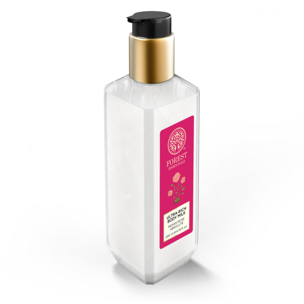 Forest Essentials Ultra Rich Body Milk - Indian Rose Absolute, 200ml
