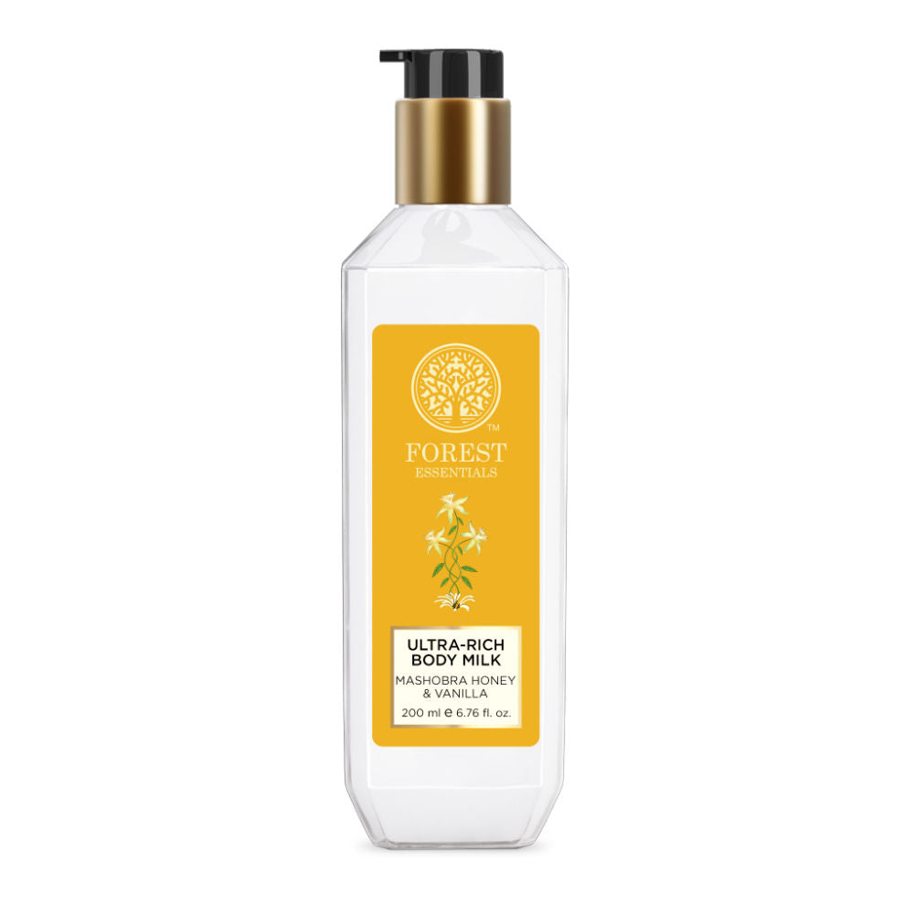 Forest Essentials Ultra Rich Body Milk - Mashobra Honey & Vanilla, 200ml, Buy from Indicrest