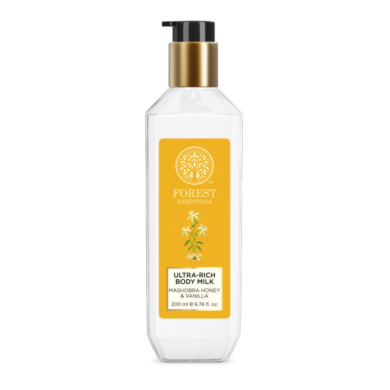 Forest Essentials Ultra Rich Body Milk - Mashobra Honey & Vanilla, 200ml, Buy from Indicrest