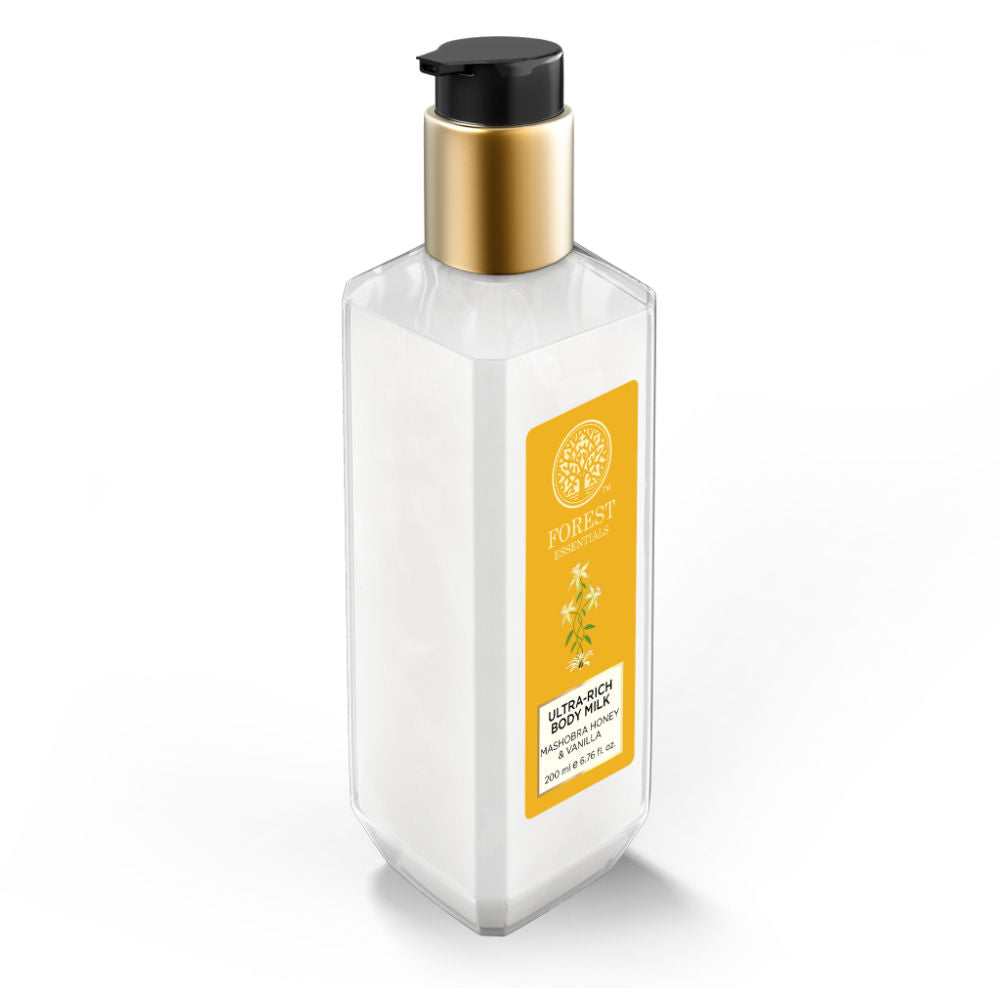 Forest Essentials Ultra Rich Body Milk - Mashobra Honey & Vanilla, 200ml