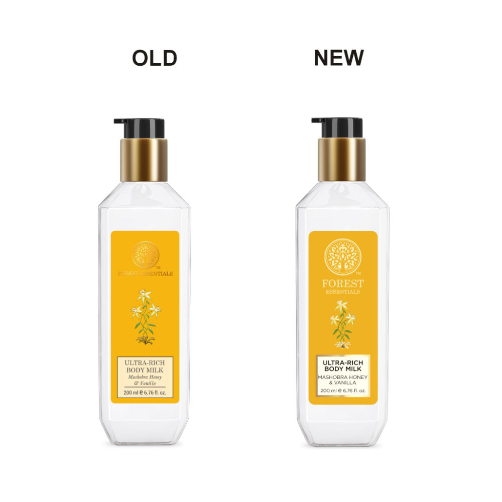 Forest Essentials Ultra Rich Body Milk - Mashobra Honey & Vanilla, 200ml