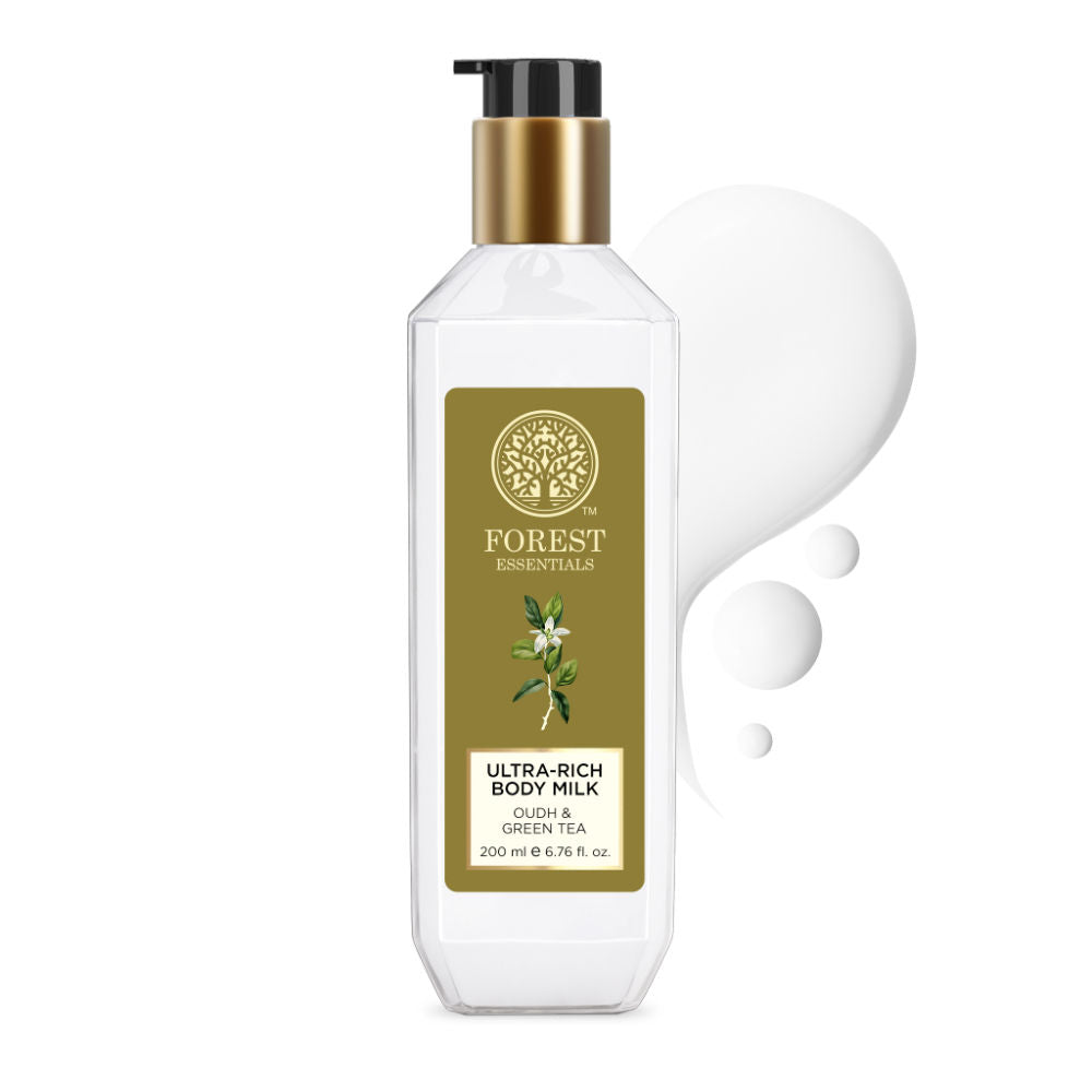 Forest Essentials Ultra Rich Body Milk - Oudh & Green Tea, 200ml