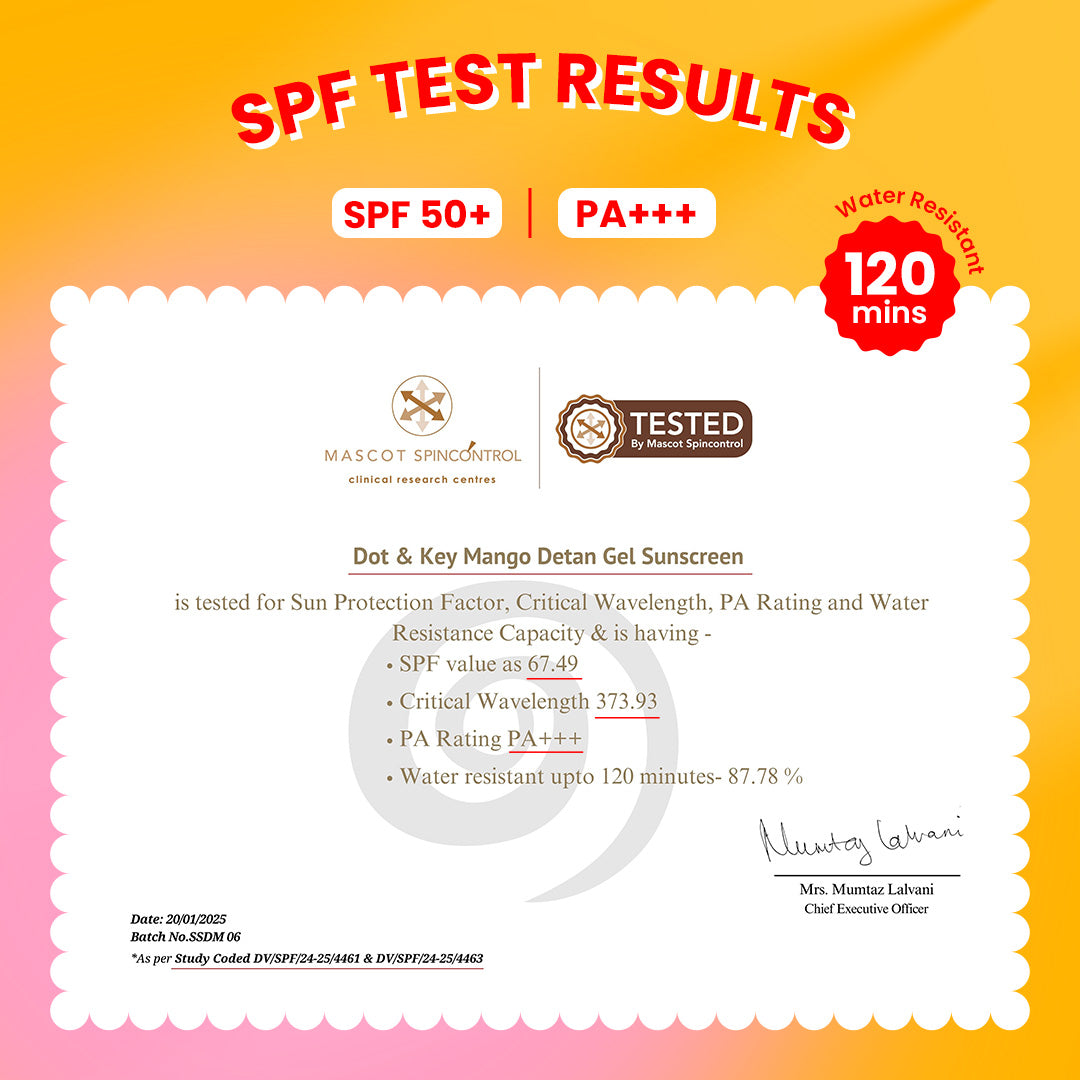 Dot & Key Mango + Detan Gel Sunscreen (Oil Free) SPF 50+ PA+++, 80g Buy at Indicrest Image 2