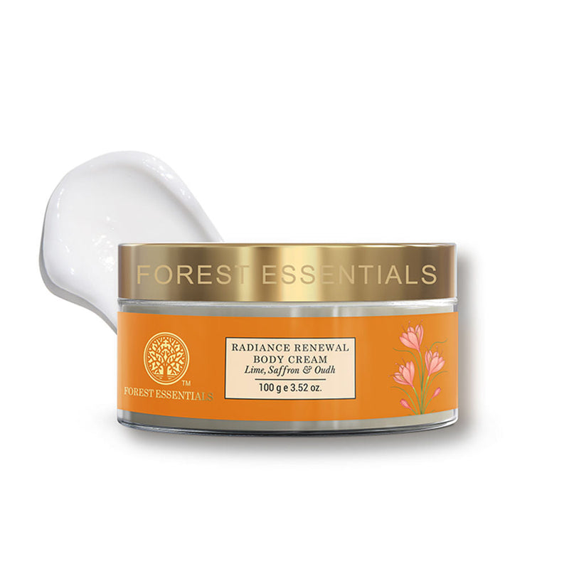 Forest Essentials Radiance Renewal Lime Saffron & Oudh Ayurvedic Body Cream, 100g, Buy from Indicrest