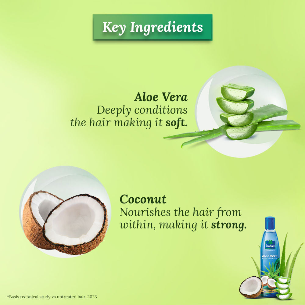 Parachute Advansed Aloe Vera Enriched Coconut Hair Oil for Soft and Strong Hair, 400ml Buy at Indicrest Image 6