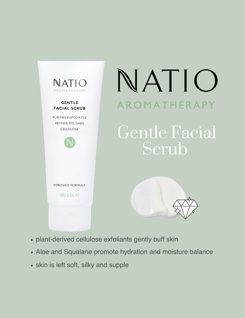 Natio Aromatherapy Gentle Facial Scrub, 100g