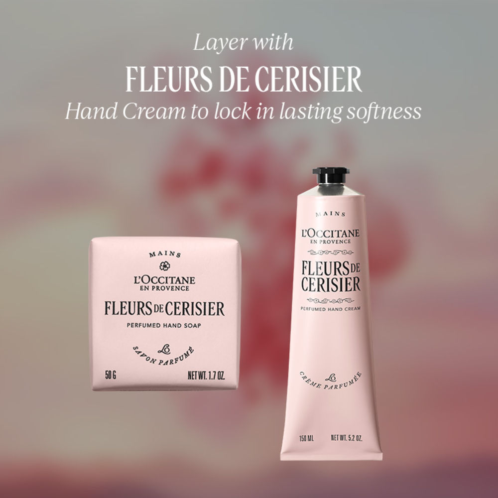 L'Occitane Fleurs De Cerisier Perfumed Hand Soap, Cherry Blossom, 50gm