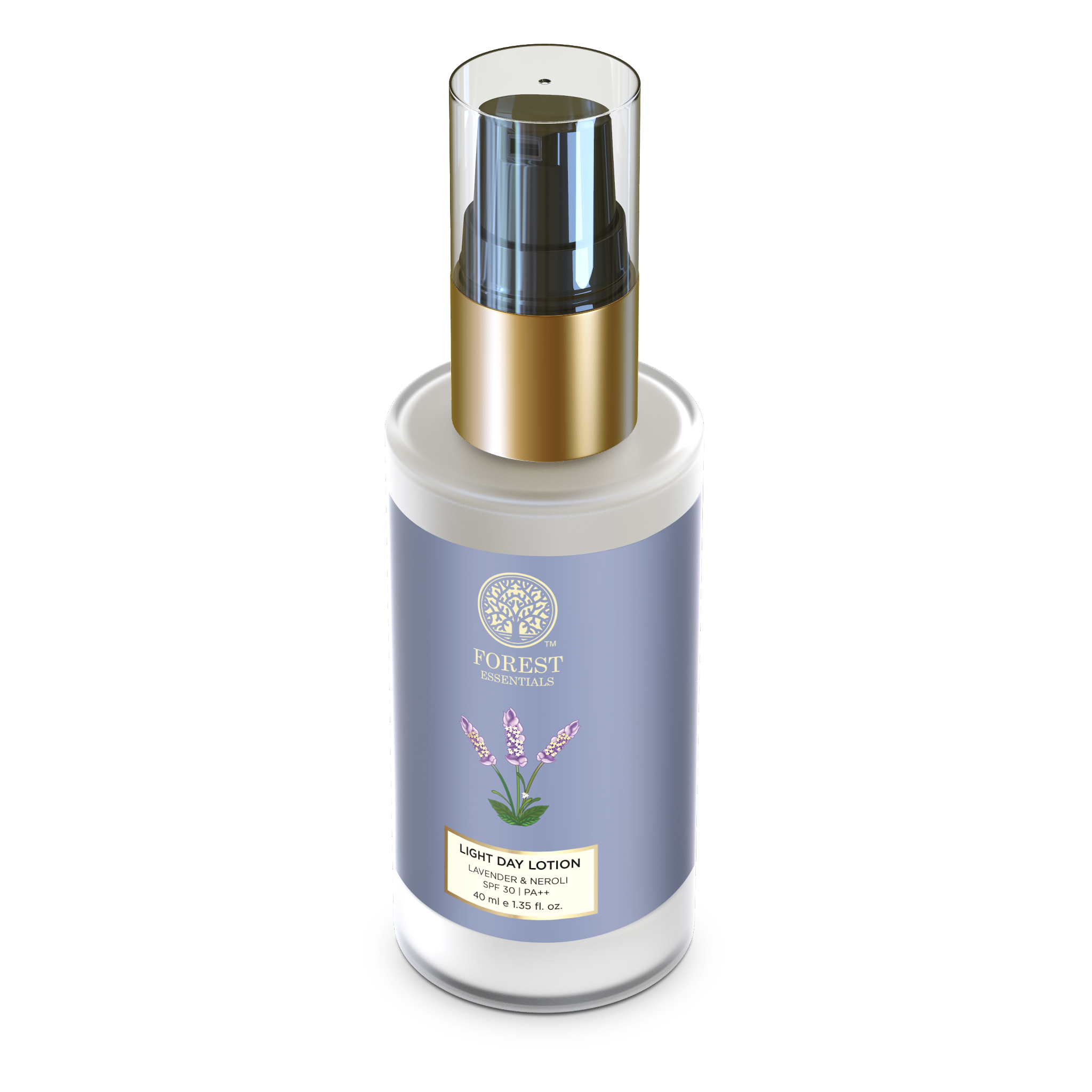 Forest Essentials Light Day Lotion Lavender & Neroli With SPF 30 Daily Moisturiser For Oily Skin, 40ml
