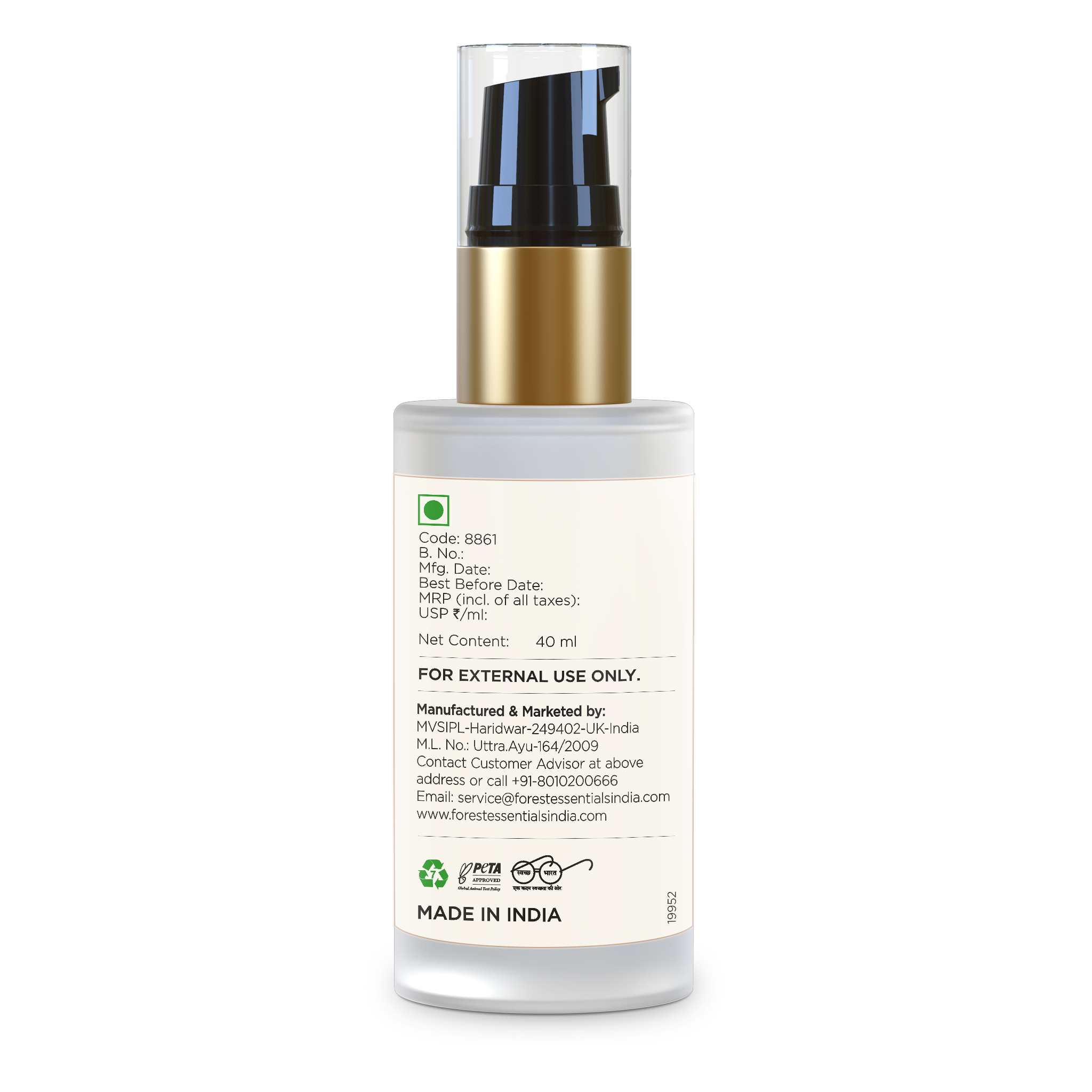 Forest Essentials Light Day Lotion Lavender & Neroli With SPF 30 Daily Moisturiser For Oily Skin, 40ml