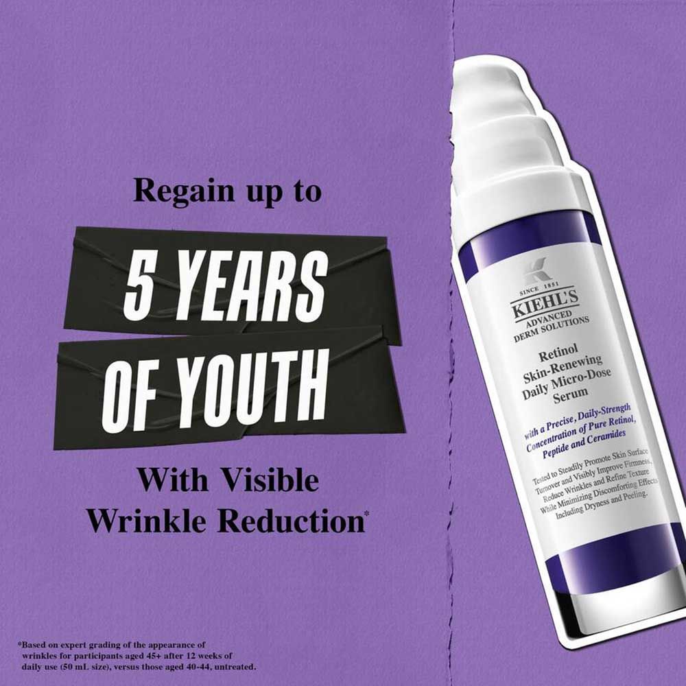 Kiehl's Micro-Dose Anti-Aging Retinol Serum - With Ceramides and Peptide, 30ml