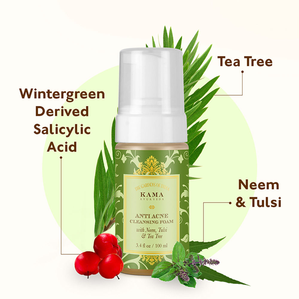 Kama Ayurveda Mini Anti Acne Cleansing Foam, 50ml