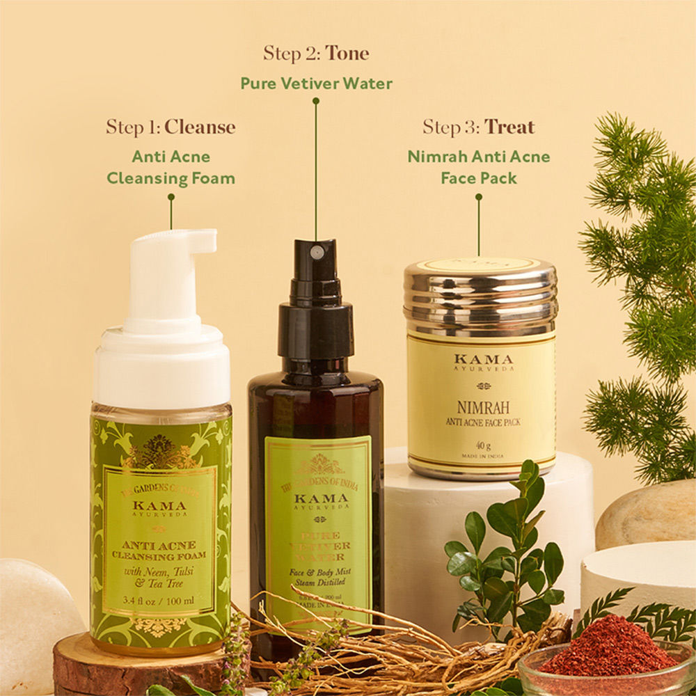 Kama Ayurveda Mini Anti Acne Cleansing Foam, 50ml
