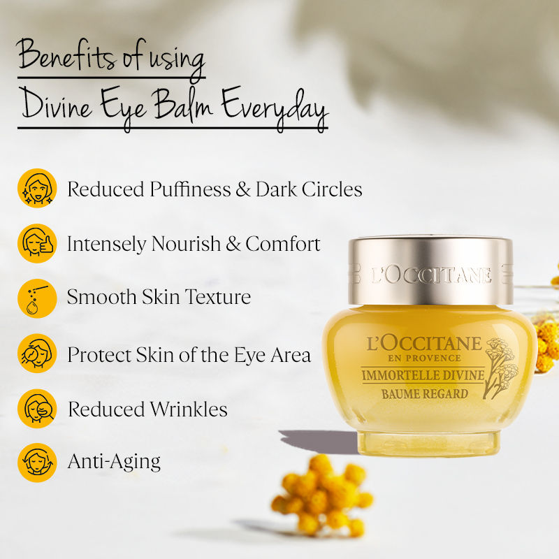 L'Occitane Immortelle Divine Anti-Aging Eye Balm, 15ml