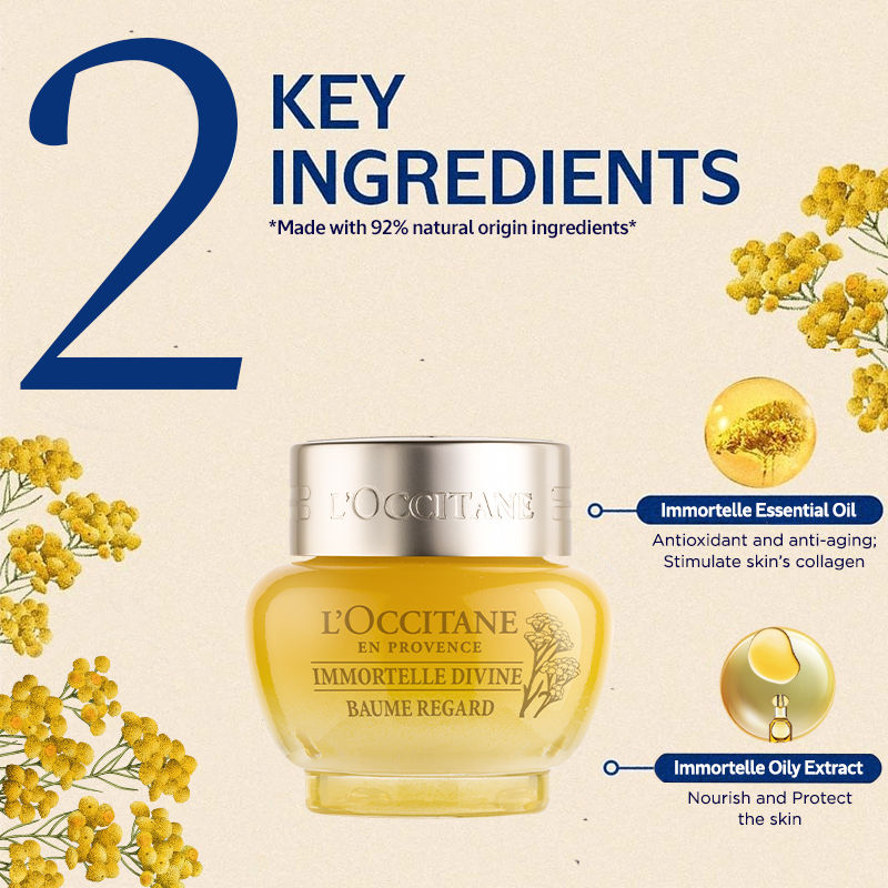 L'Occitane Immortelle Divine Anti-Aging Eye Balm, 15ml
