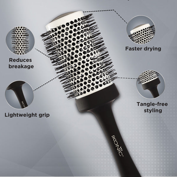 Ikonic Professional Blow Dry Hair Brush, Black, BDB-52 Buy at Indicrest Image 4