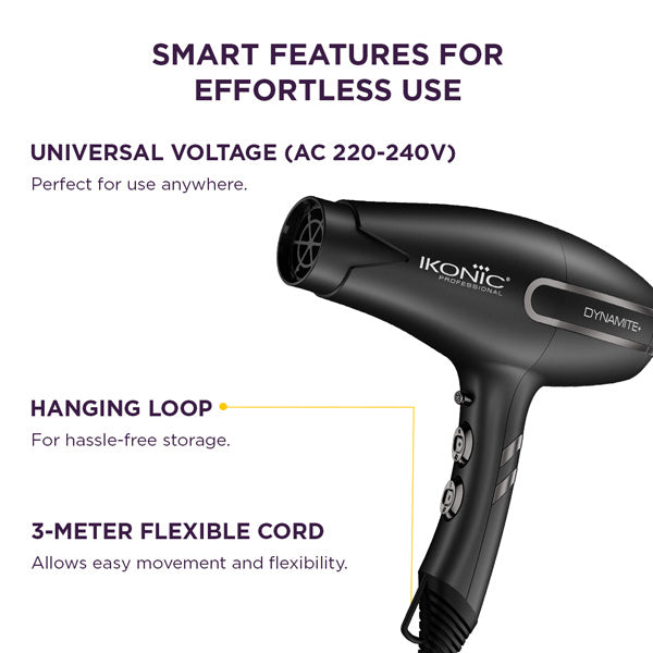 Ikonic Professional Dynamite+ Hair Dryer Buy at Indicrest Image 6
