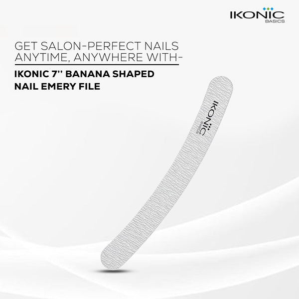 Ikonic Basics 7" Banana Shaped Nail Emery File IKB-720K Buy at Indicrest Image 3