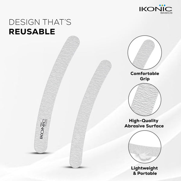 Ikonic Basics 7" Banana Shaped Nail Emery File IKB-720K Buy at Indicrest Image 5