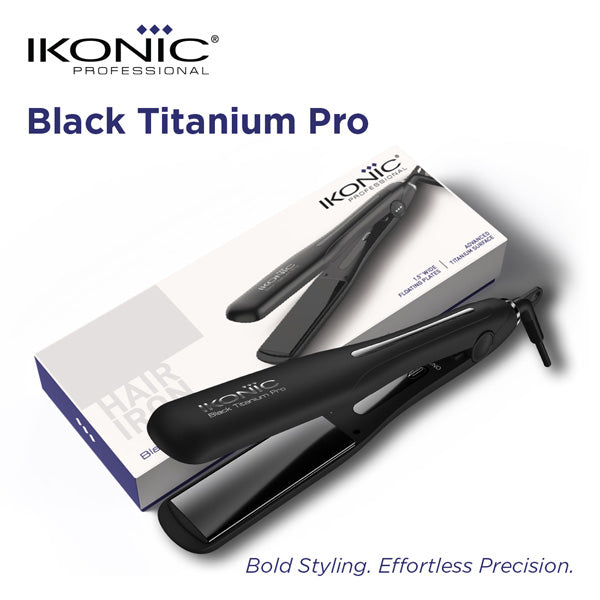 Ikonic Professional Black Titanium Pro Hair Straightener Buy at Indicrest Image 2