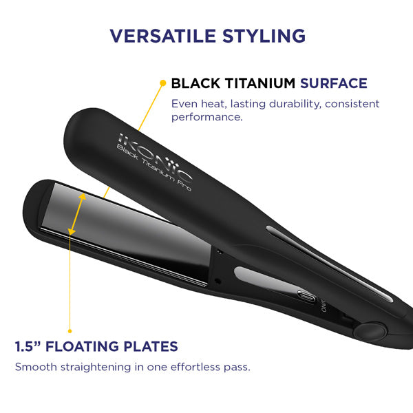 Ikonic Professional Black Titanium Pro Hair Straightener Buy at Indicrest Image 4