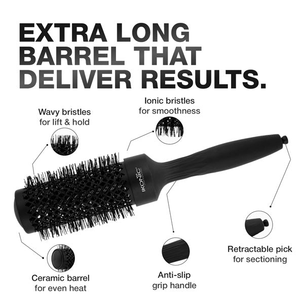 Ikonic Professional Extra Long Barrel Thermal Round Brush, TRB-43XL Buy at Indicrest Image 3