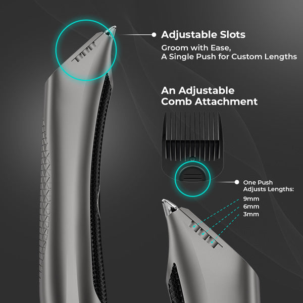 Ikonic Me Body & Hygiene Trimmer – Precision Grooming for Body & Intimate Areas | LED Spotlight | 90-Min Runtime | Powerful 7,000 RPM Motor | Water-Resistant (IPX6) | Stainless Ceramic Blades | Charging Dock Included Buy at Indicrest Image 3