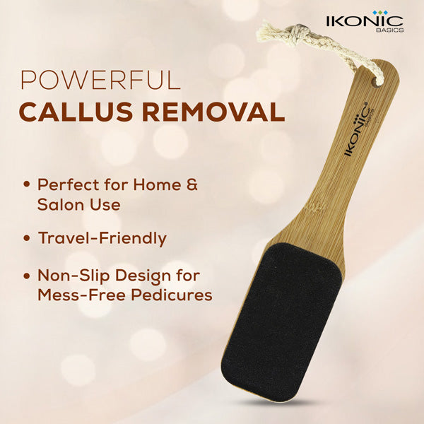 Ikonic Basics Sided Sand Bamboo Foot Scraper IKB-758C Buy at Indicrest Image 6
