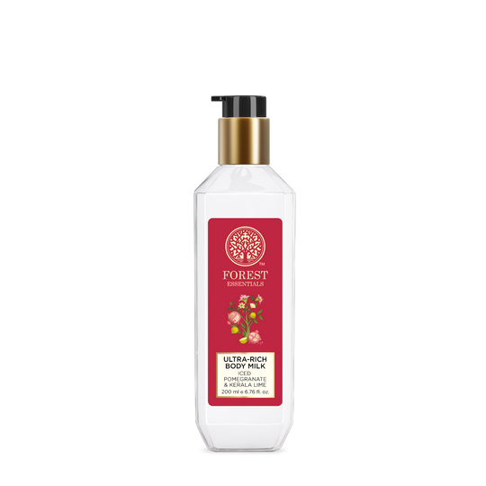 Forest Essentials Ultra-Rich Body Milk Iced Pomegranate & Kerala Lime - Moisturising Body Lotion, 200ml, Buy from Indicrest