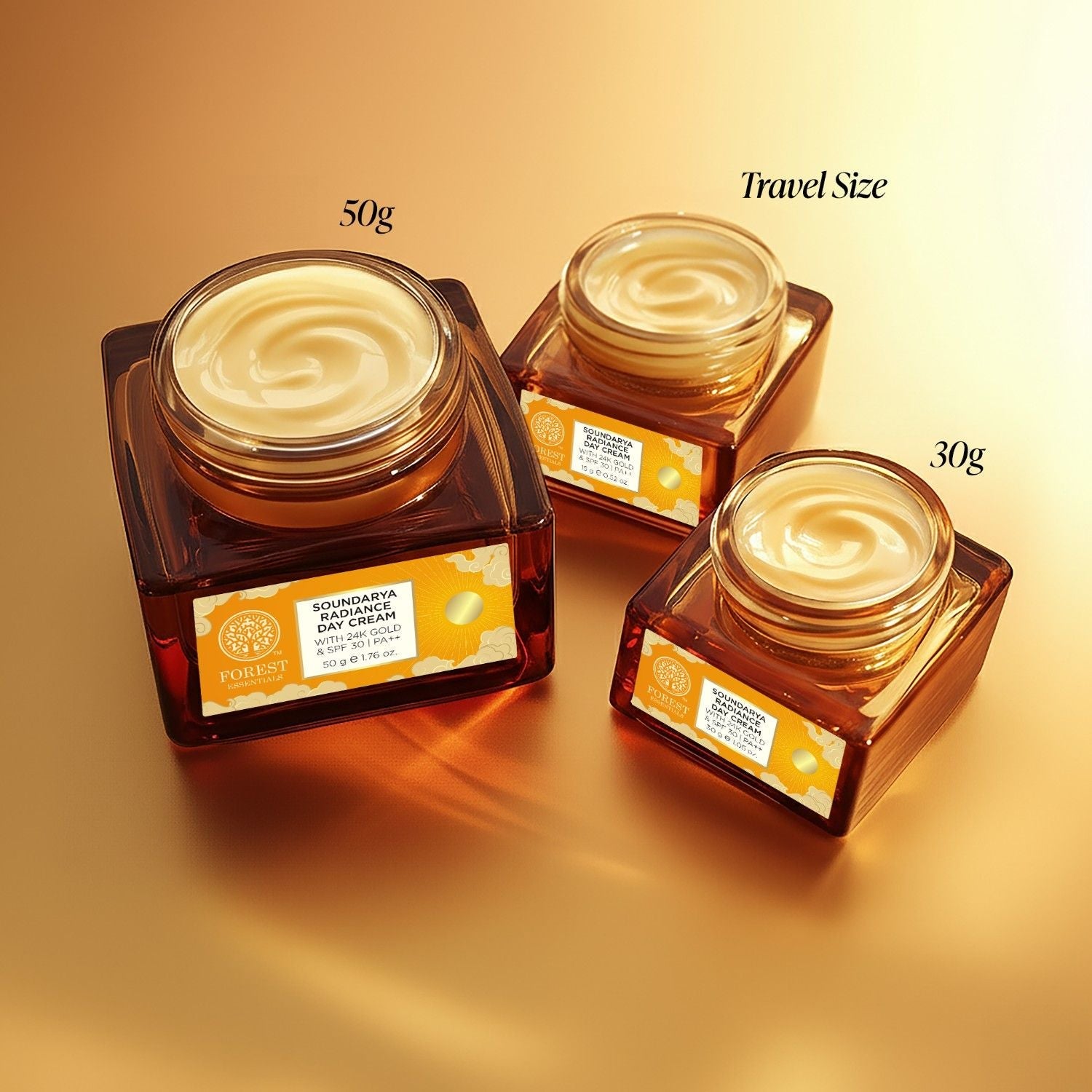 Forest Essentials Soundarya Radiance Day Cream with 24K Gold & SPF 30 PA++, 30g