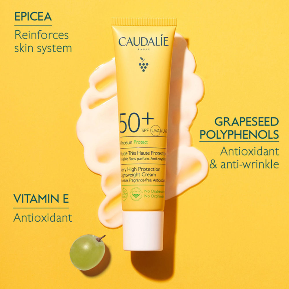 Caudalie Vinosun Sunscreen Very High Protection Lightweight Cream SPF 50+, 40ml