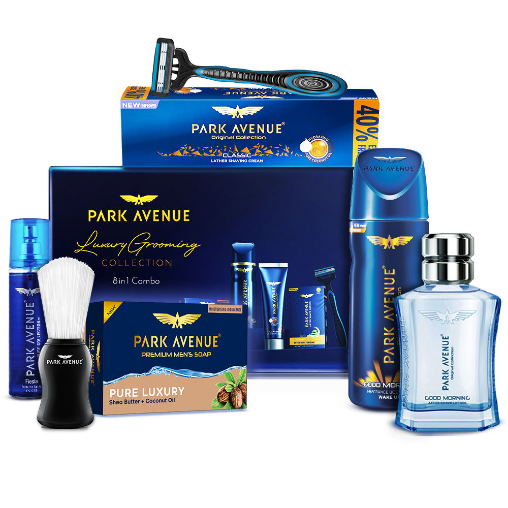 Park Avenue Luxury Grooming Kit 8 in 1 Combo, 209g+250ml Buy at Indicrest Image 2