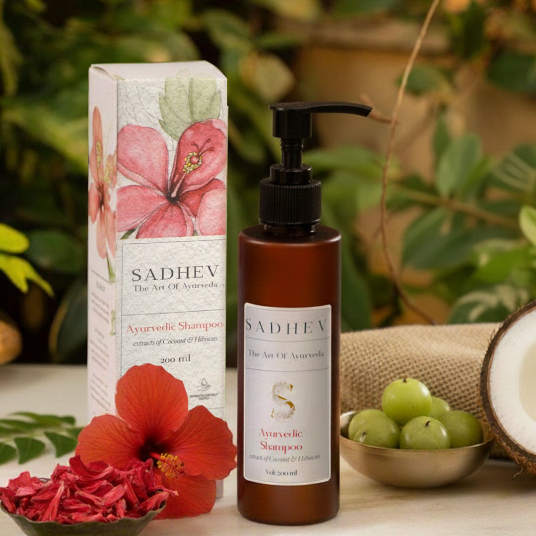 Sadhev Ayurvedic Shampoo - Coconut & Hibiscus, 200ml