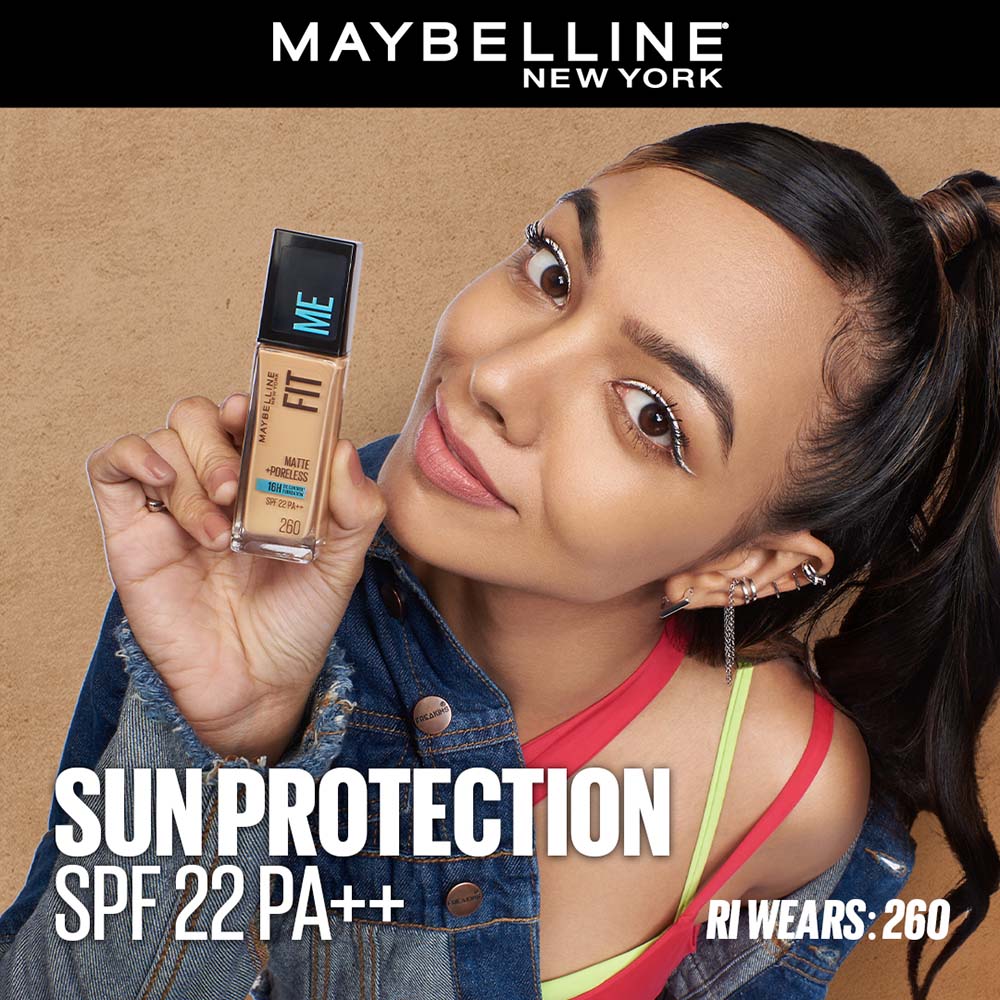 Maybelline New York Fit Me Matte+Poreless 16H Oil Control Foundation With SPF 22 PA++ 128, 30ml Buy at Indicrest Image 9