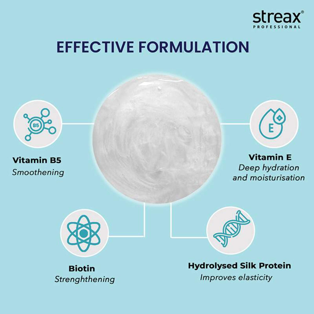 Streax Professional Vitariche Care Smooth & Shine Shampoo For Normal to Dry Hair, 300ml Buy at Indicrest Image 3
