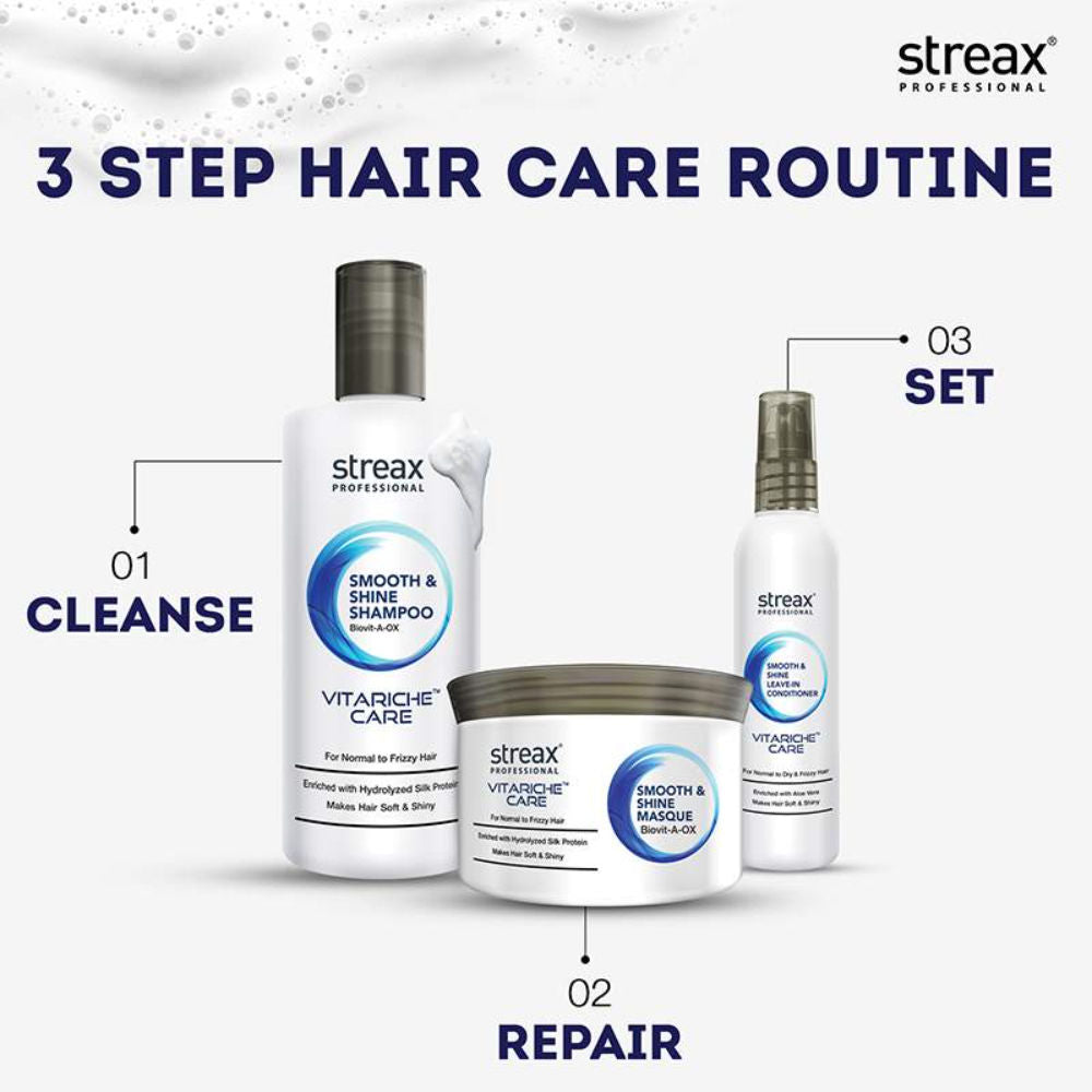 Streax Professional Vitariche Care Smooth & Shine For Normal to Dry Hair, 1500ml Buy at Indicrest Image 6