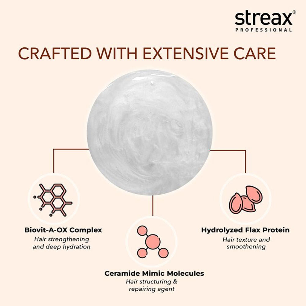 Streax Professional Vitariche Care Repair Max Shampoo For Dry, Damaged Hair, 1500ml Buy at Indicrest Image 3