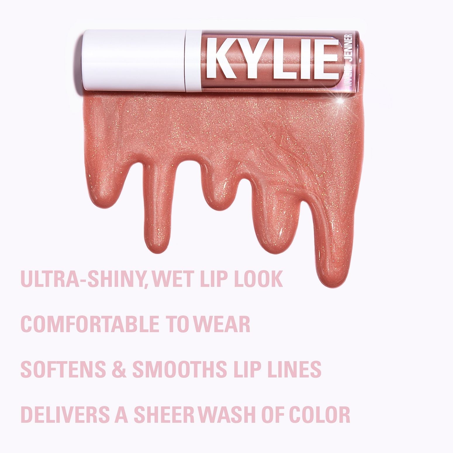 Kylie Cosmetics Plumping Lip Gloss - 343 Rose' And Chill, 3.22ml