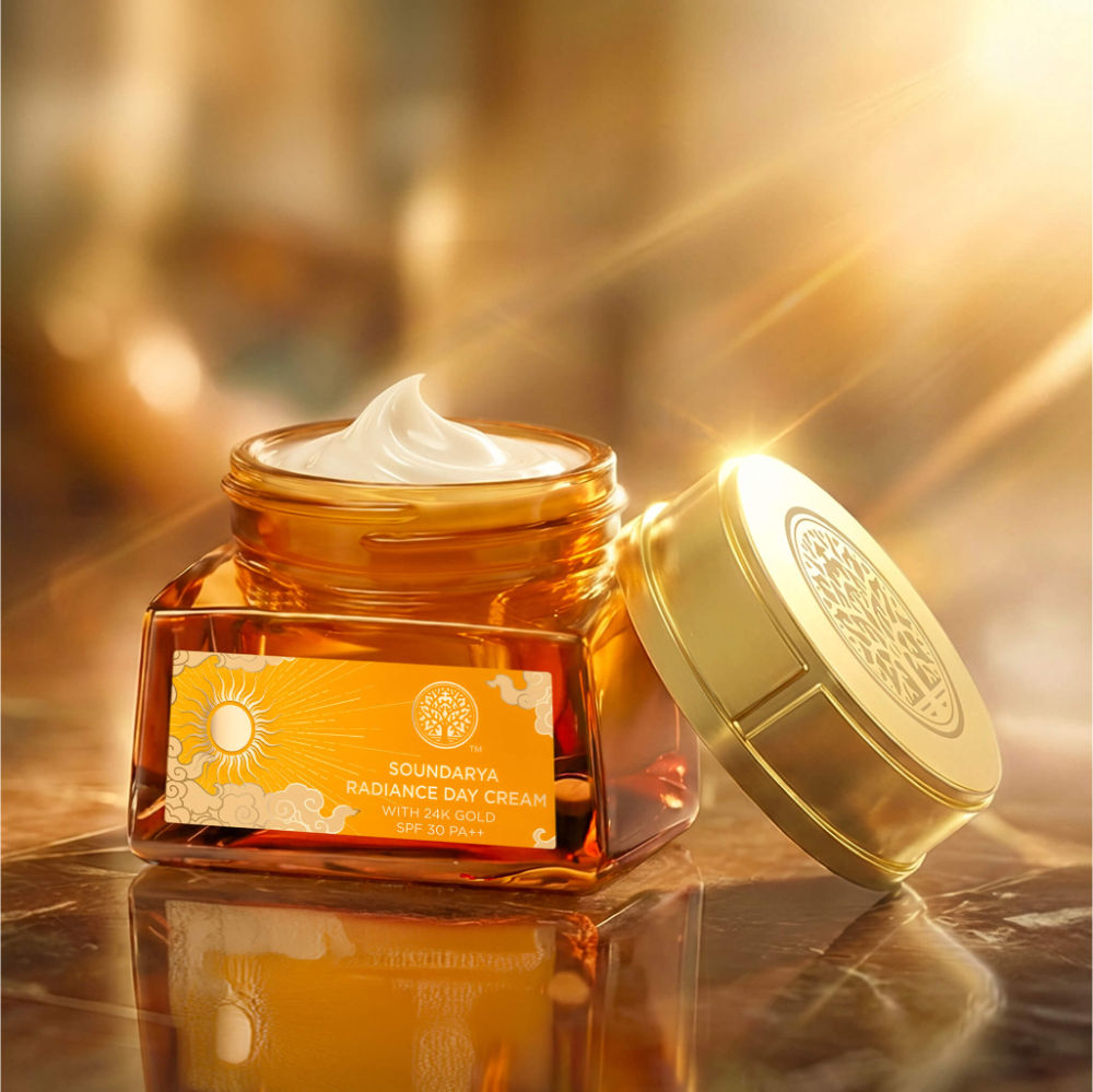 Forest Essentials Soundarya Radiance Day Cream with 24K Gold & SPF 30 PA++, 15g