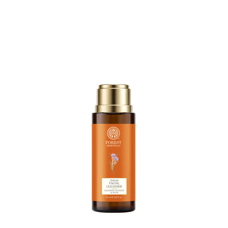 Forest Essentials Delicate Facial Cleanser with Saffron & Neem - Ayurvedic Face Wash For Oily Skin, 50ml, Buy from Indicrest