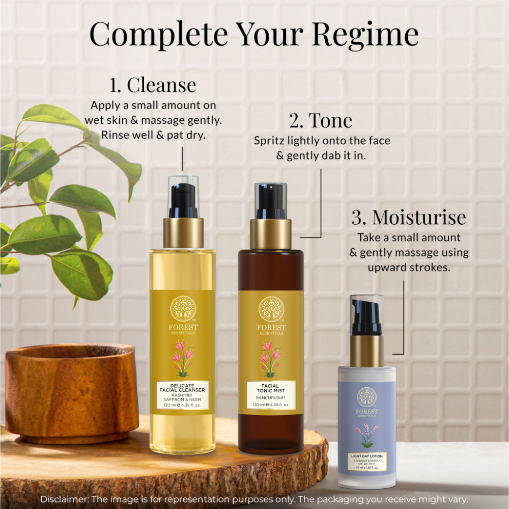Forest Essentials Delicate Facial Cleanser with Saffron & Neem - Ayurvedic Face Wash For Oily Skin, 50ml