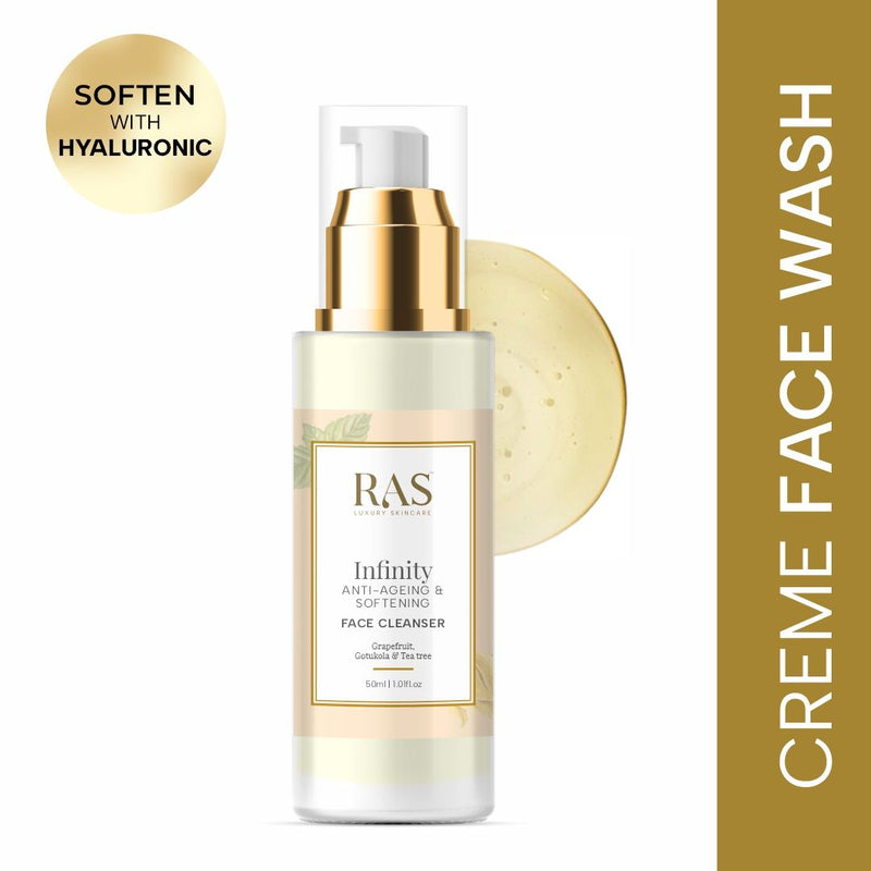 RAS Luxury Oils Infinity Anti Ageing Creme Face Wash Cleanser, 50ml, Buy from Indicrest